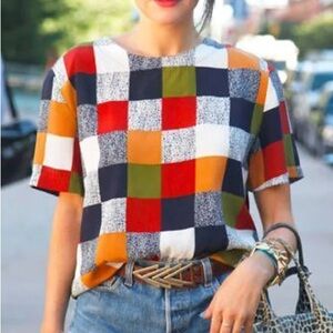Color block oversized tee